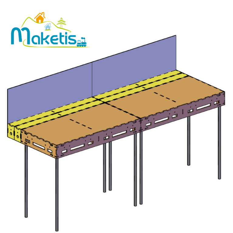 Extension 118x11 cm pour Easy Module Maketis MOD62000 - Maketis Extension 118x11 cm pour Easy Module Maketis MOD62000 - Maketis