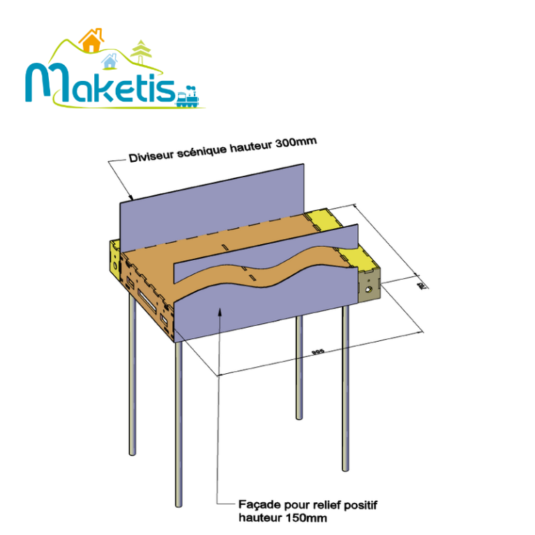 Extension 29,5x11 cm pour Easy Module Maketis MOD62300 - Maketis Extension 29,5x11 cm pour Easy Module Maketis MOD62300 - Maketis