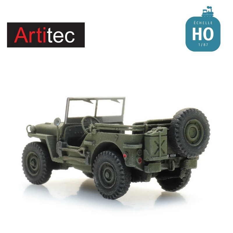 FR M201 Hotchkiss jeep armée verte HO Artitec 6870581 - Maketis