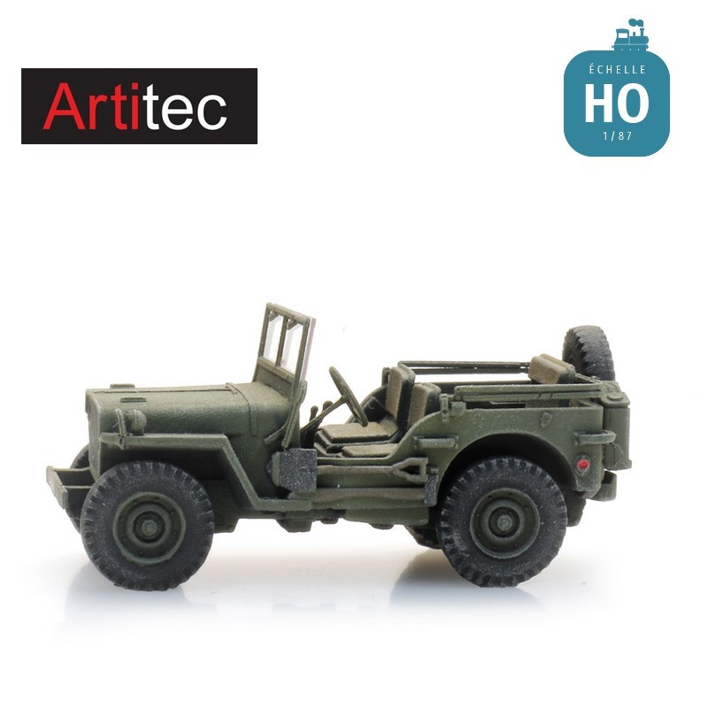 FR M201 Hotchkiss jeep armée verte HO Artitec 6870581 - Maketis