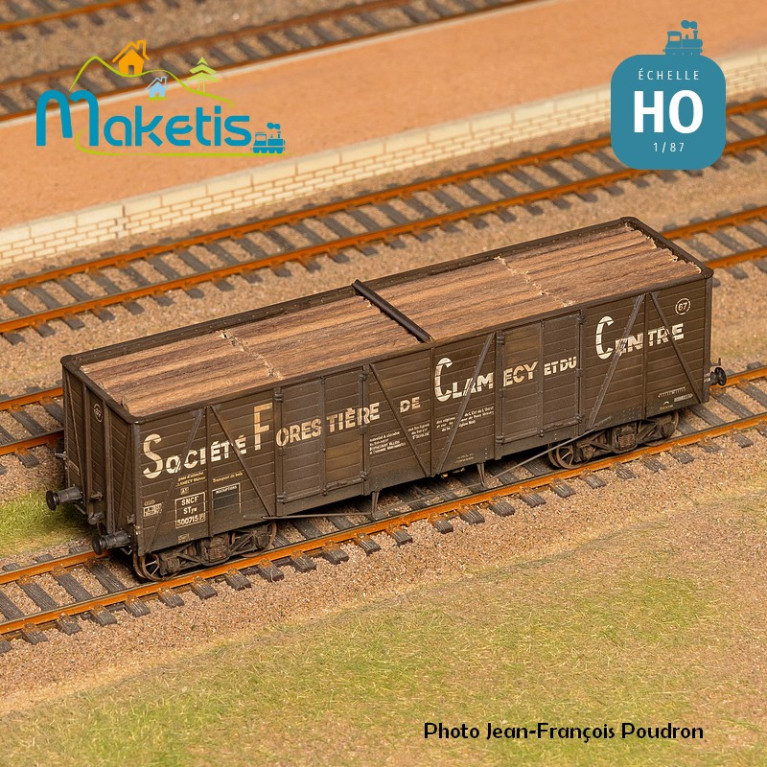 Holzladung für offenen Güterwagen TP hoch Clamecy REE HO Maketis 5510 - Maketis Holzladung für offenen Güterwagen TP hoch Clamecy REE HO Maketis 5510 - Maketis
