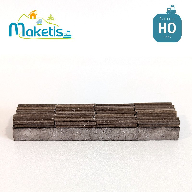 Chargement de bois pour wagon tombereau TP REE HO Maketis 5500 - Maketis