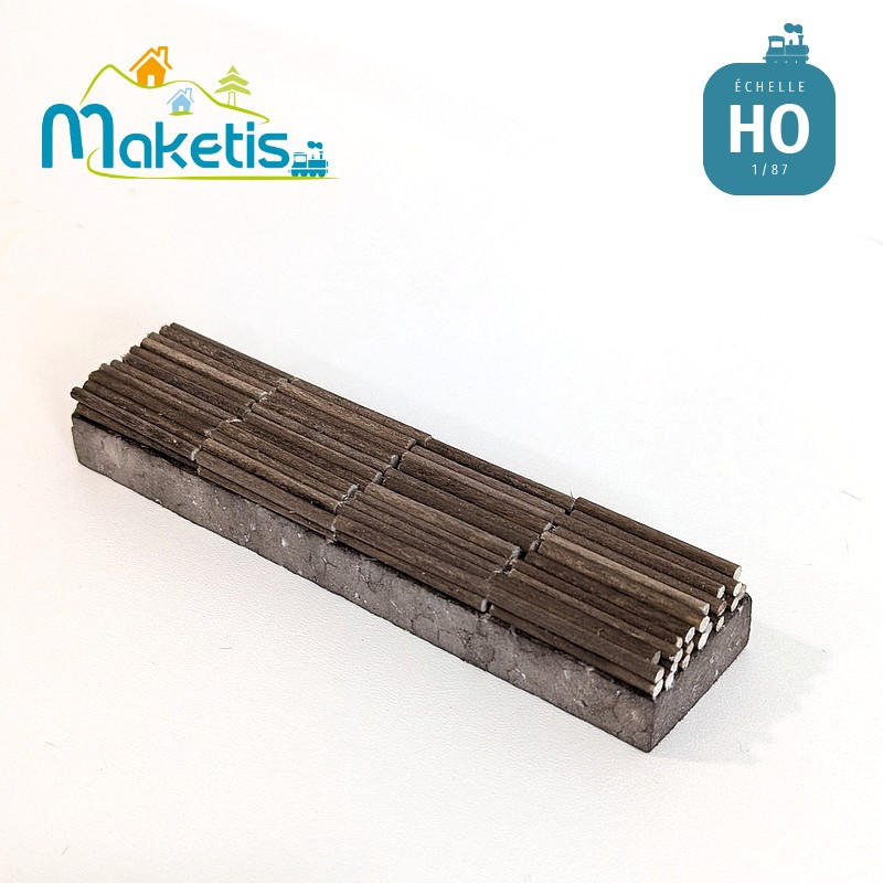 Chargement de bois pour wagon tombereau TP REE HO Maketis 5500 - Maketis