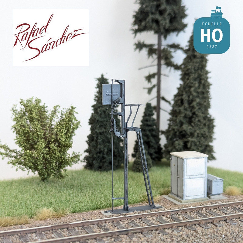 Signal mécanique SNCF unifié Carré HO Rafael Sanchez FR0114 - Maketis