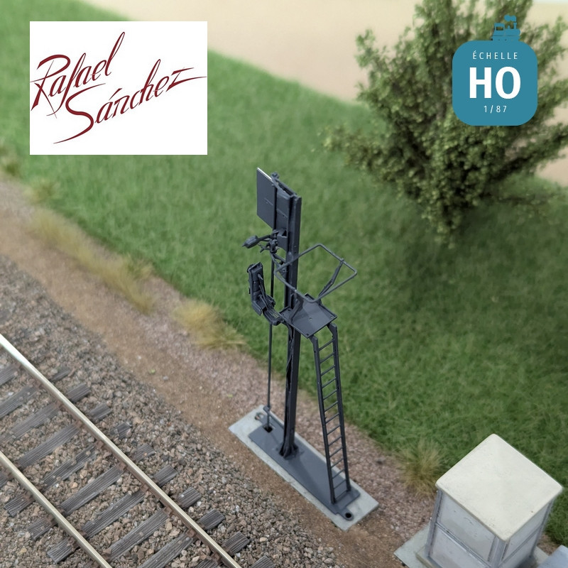 Signal mécanique SNCF unifié Carré HO Rafael Sanchez FR0114 - Maketis