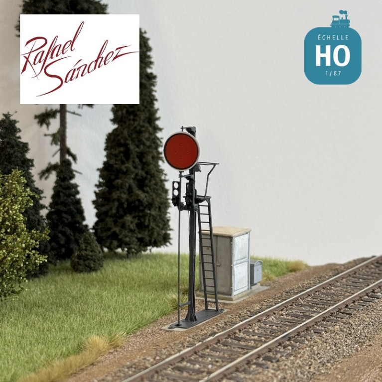 Signal mécanique SNCF unifié Disque rouge Epoque IV (mât gris foncé) HO Rafael Sanchez FR0124 - Maketis Signal mécanique SNCF unifié Disque rouge Epoque IV (mât gris foncé) HO Rafael Sanchez FR0124 - Maketis