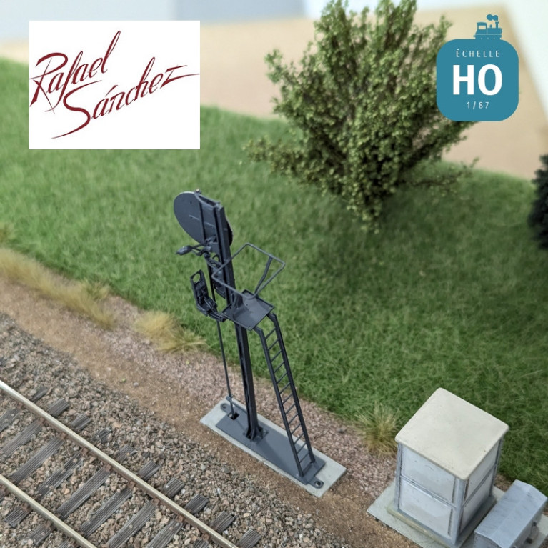 Signal mécanique SNCF unifié Disque rouge Epoque IV (mât gris foncé) HO Rafael Sanchez FR0124 - Maketis Signal mécanique SNCF unifié Disque rouge Epoque IV (mât gris foncé) HO Rafael Sanchez FR0124 - Maketis