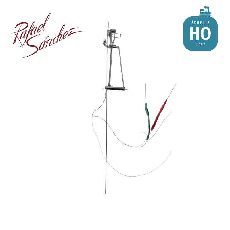 Signal mécanique SNCF unifié Sémaphore 1958 Epoque V (mât gris clair) HO Rafael Sanchez FR0215 - Maketis