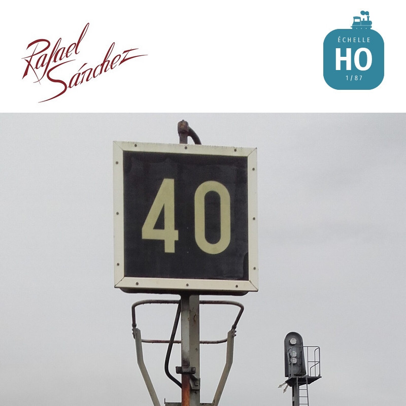 Signal TIV SNCF unifié panneau 40 HO Rafael Sanchez FR0542 - Maketis