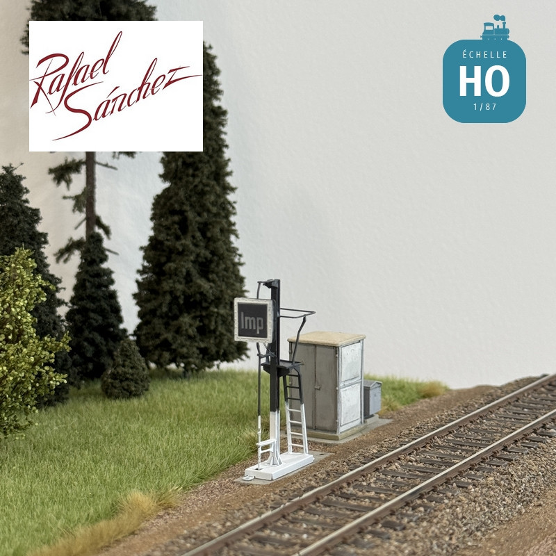 Signal TIV SNCF unifié panneau IMP "Impasse" HO Rafael Sanchez FR0543 - Maketis