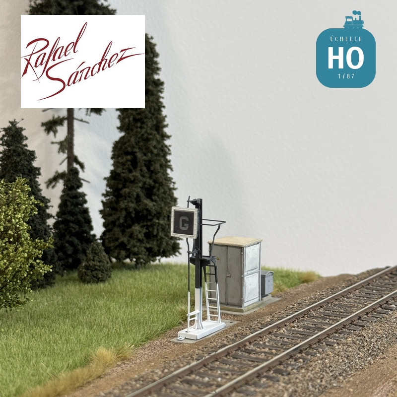 Signal TIV SNCF unifié panneau G "Garage" HO Rafael Sanchez FR0545 - Maketis