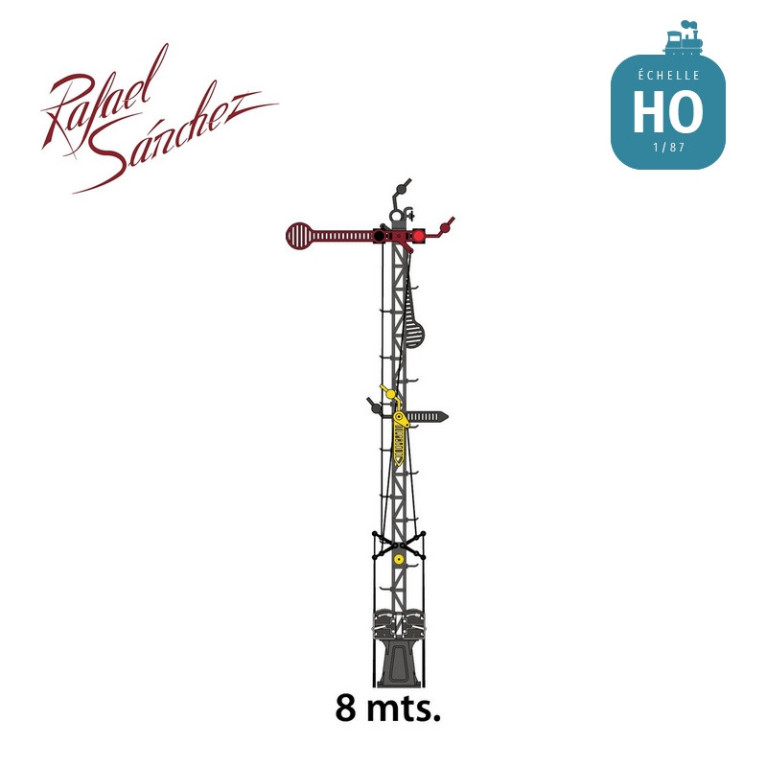 Sémaphore Lartigue double 8 mt Nord Epoque III HO Rafael Sanchez FR2411 - Maketis Sémaphore Lartigue double 8 mt Nord Epoque III HO Rafael Sanchez FR2411 - Maketis