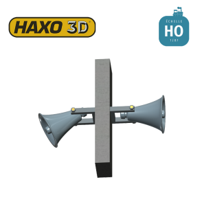 Double haut parleur de quai de gare 5mm HO Haxo 3D 345062 - Maketis