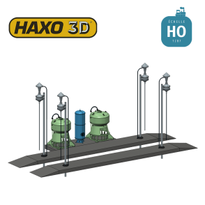 Installation de distribution de sable (Sablerie) pour engin moteur M2 HO Haxo 3D 345085 - Maketis