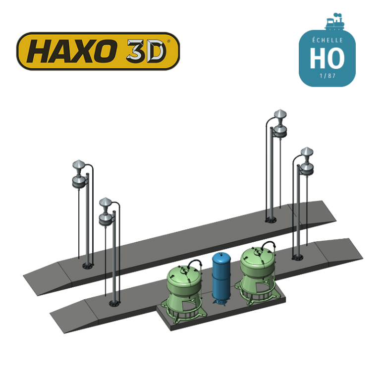 Installation de distribution de sable (Sablerie) pour engin moteur M2 HO Haxo 3D 345085 - Maketis