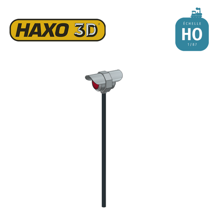 Feux de signalisation pour passage ferroviaire poteaux + leds rouges soudées 2 pcs HO Haxo 3D 345109 - Maketis Feux de signalisation pour passage ferroviaire poteaux + leds rouges soudées 2 pcs HO Haxo 3D 345109 - Maketis