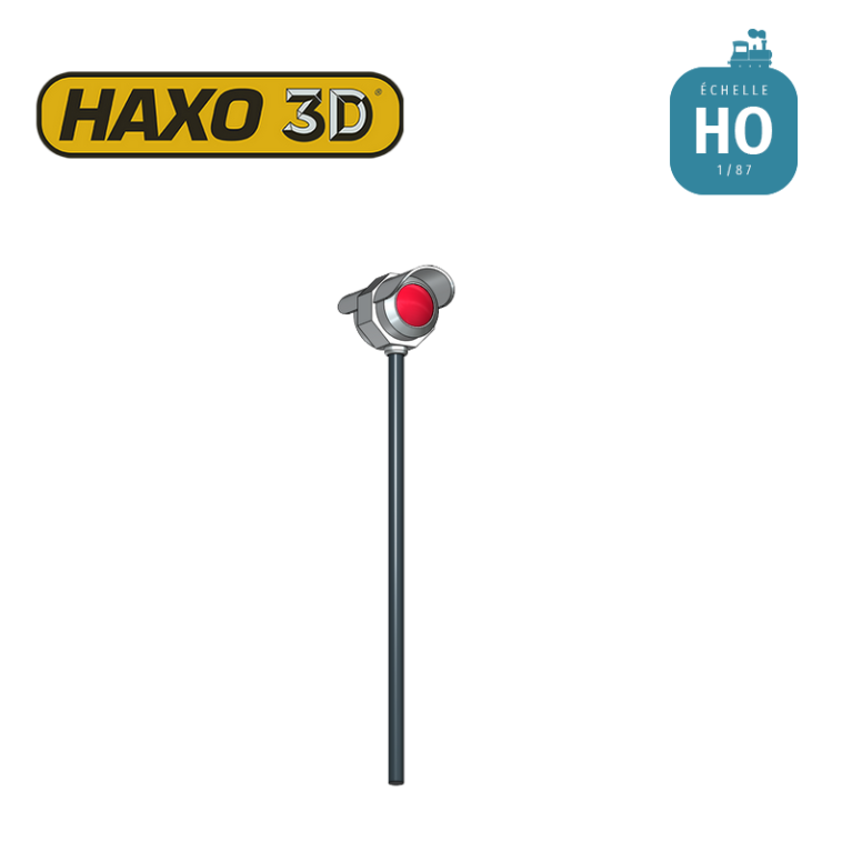 Feux de signalisation pour passage ferroviaire poteaux + leds rouges soudées 2 pcs HO Haxo 3D 345109 - Maketis Feux de signalisation pour passage ferroviaire poteaux + leds rouges soudées 2 pcs HO Haxo 3D 345109 - Maketis