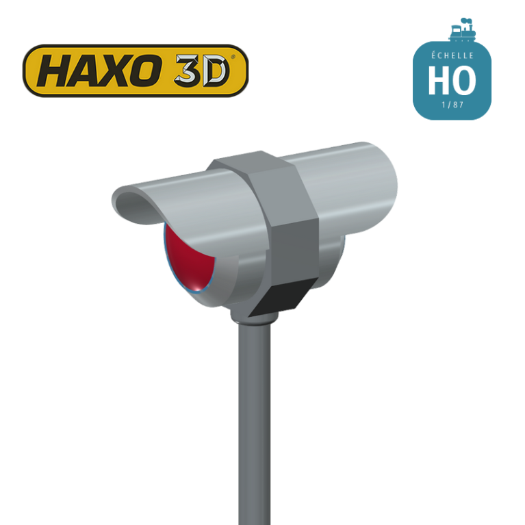 Feux de signalisation pour passage ferroviaire poteaux + leds rouges soudées 2 pcs HO Haxo 3D 345109 - Maketis Feux de signalisation pour passage ferroviaire poteaux + leds rouges soudées 2 pcs HO Haxo 3D 345109 - Maketis
