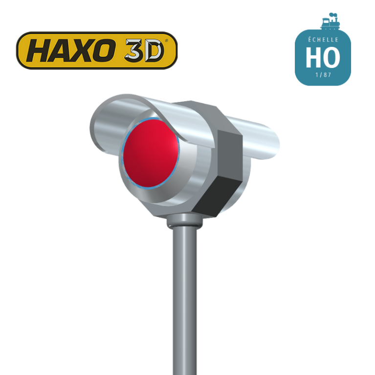 Feux de signalisation pour passage ferroviaire poteaux + leds rouges soudées 2 pcs HO Haxo 3D 345109 - Maketis Feux de signalisation pour passage ferroviaire poteaux + leds rouges soudées 2 pcs HO Haxo 3D 345109 - Maketis