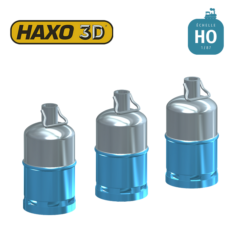 Bouteilles de gaz propane pour réchauffeur avec bouchon 10 pcs HO Haxo 3D 345110 - Maketis