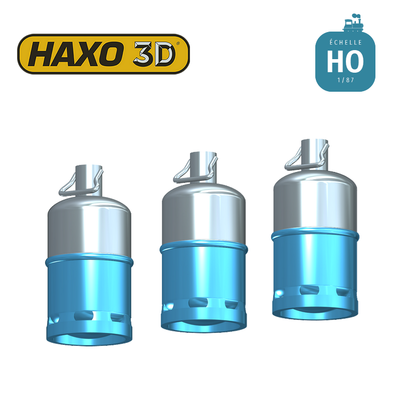 Bouteilles de gaz propane pour réchauffeur avec bouchon 10 pcs HO Haxo 3D 345110 - Maketis