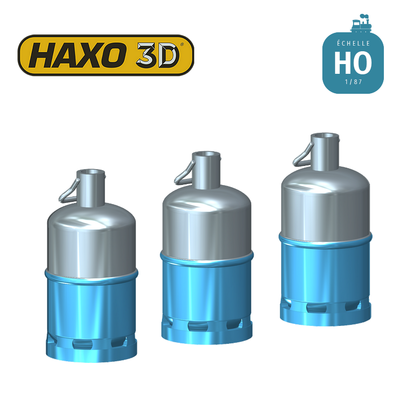 Bouteilles de gaz propane pour réchauffeur avec bouchon 10 pcs HO Haxo 3D 345110 - Maketis