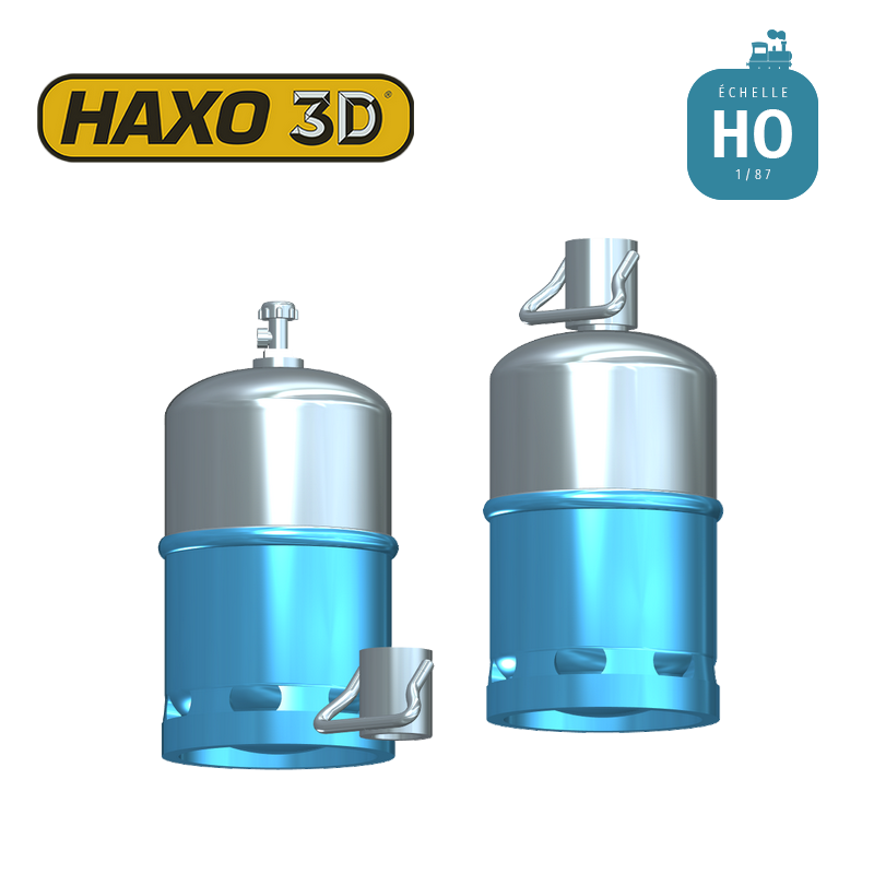 Bouteilles de gaz propane pour réchauffeur avec bouchon amovible 10 pcs HO Haxo 3D 345111 - Maketis