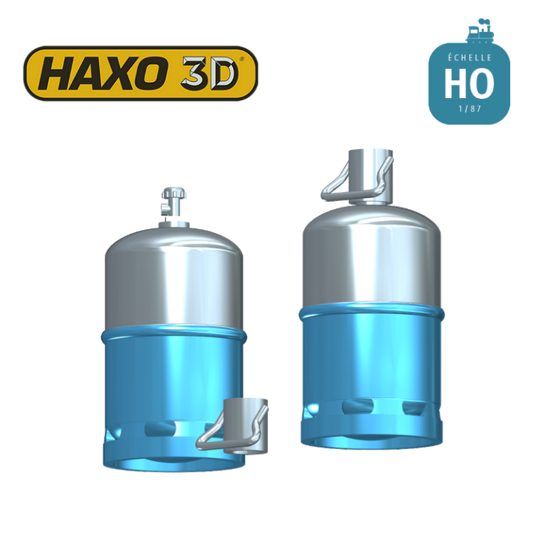 Bouteilles de gaz propane pour réchauffeur avec bouchon amovible 10 pcs HO Haxo 3D 345111 - Maketis
