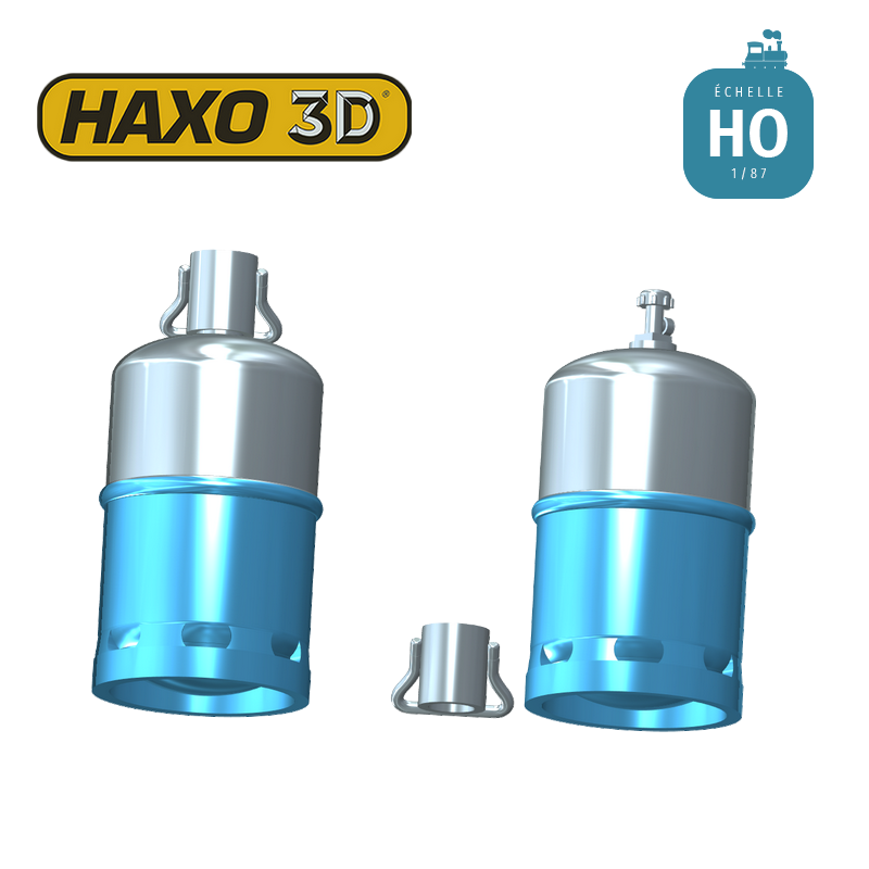 Bouteilles de gaz propane pour réchauffeur avec bouchon amovible 10 pcs HO Haxo 3D 345111 - Maketis