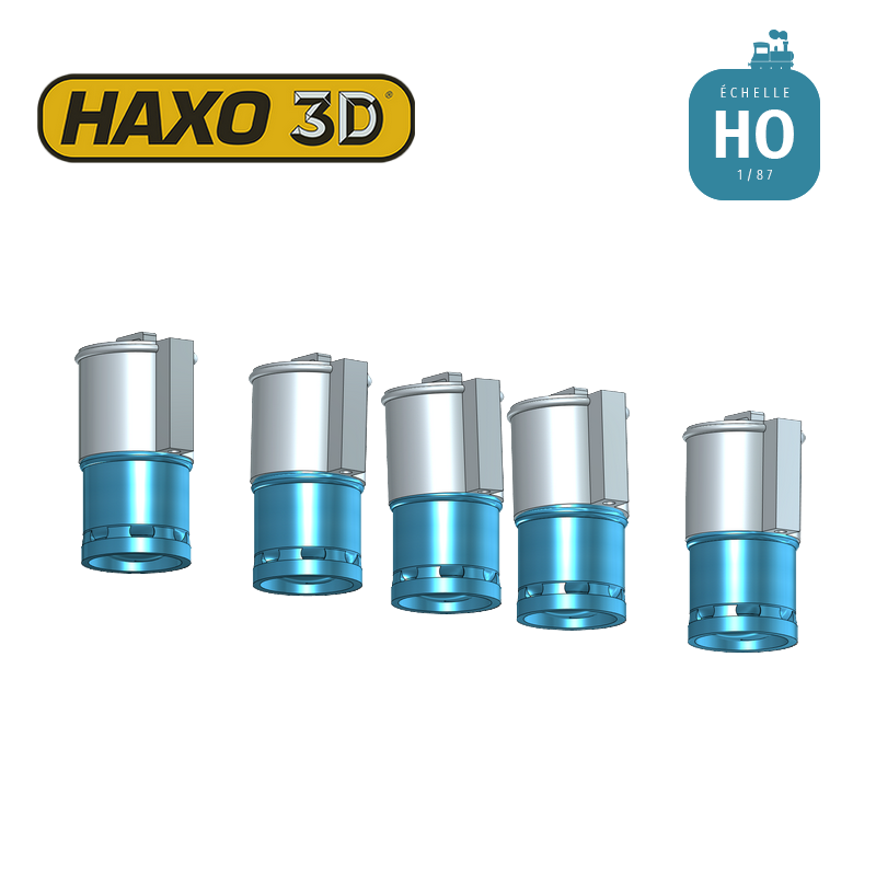 Bouteilles de gaz propane pour réchauffeur avec capot protection 10 pcs HO Haxo 3D 345112 - Maketis