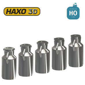 Pots à lait 20 litres modèle-1 10 pcs HO Haxo 3D 349001 - Maketis