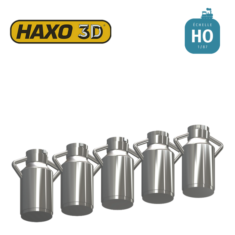 Pots à lait 20 litres modèle-1 10 pcs HO Haxo 3D 349001 - Maketis