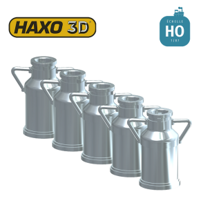 Pots à lait 20 litres modèle-2 10 pcs HO Haxo 3D 349002 - Maketis