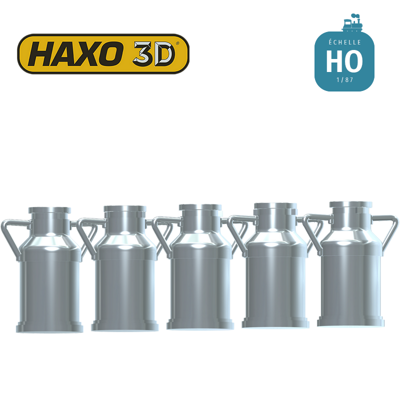 Pots à lait 20 litres modèle-2 10 pcs HO Haxo 3D 349002 - Maketis