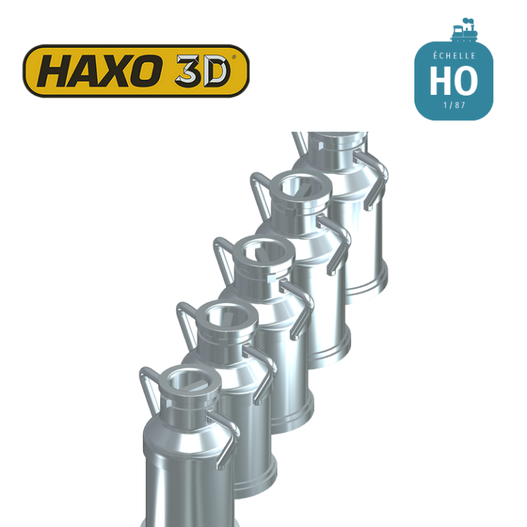 Pots à lait 20 litres modèle-2 10 pcs HO Haxo 3D 349002 - Maketis