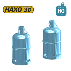 Bouteilles de gaz style Butagaz 10 pcs HO Haxo 3D 349010 - Maketis