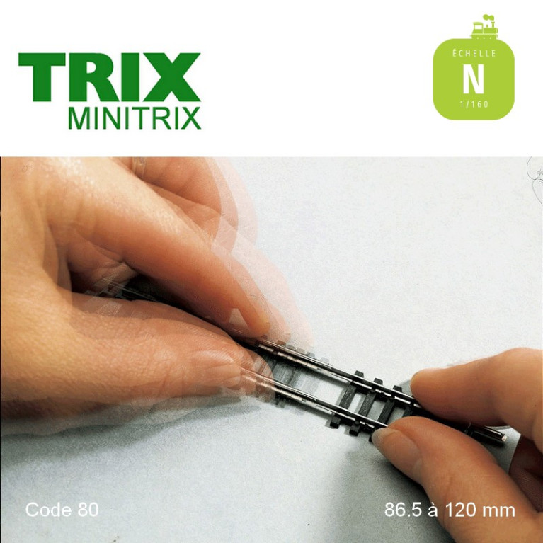 Rail compensateur Vario 86,5 à 120 mm N Minitrix 14975 - Maketis Rail compensateur Vario 86,5 à 120 mm N Minitrix 14975 - Maketis