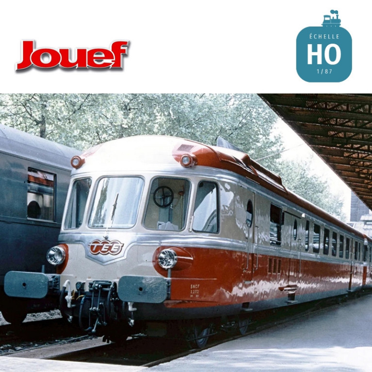 Autorail diesel RGP 1 avec remorque TEE rouge/beige SNCF Ep III Digital son HO Jouef HJ2461S - Maketis Autorail diesel RGP 1 avec remorque TEE rouge/beige SNCF Ep III Digital son HO Jouef HJ2461S - Maketis