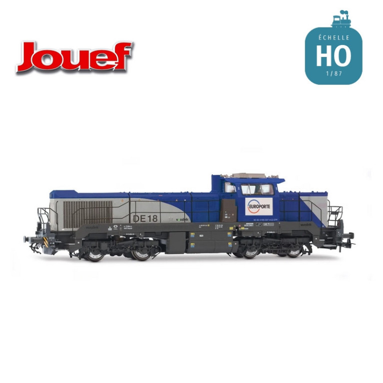 Locomotive diesel-électrique Vossloh DE18 argent/bleu EUROPORTE Ep VI Analogique HO Jouef HJ2471 - Maketis Locomotive diesel-électrique Vossloh DE18 argent/bleu EUROPORTE Ep VI Analogique HO Jouef HJ2471 - Maketis