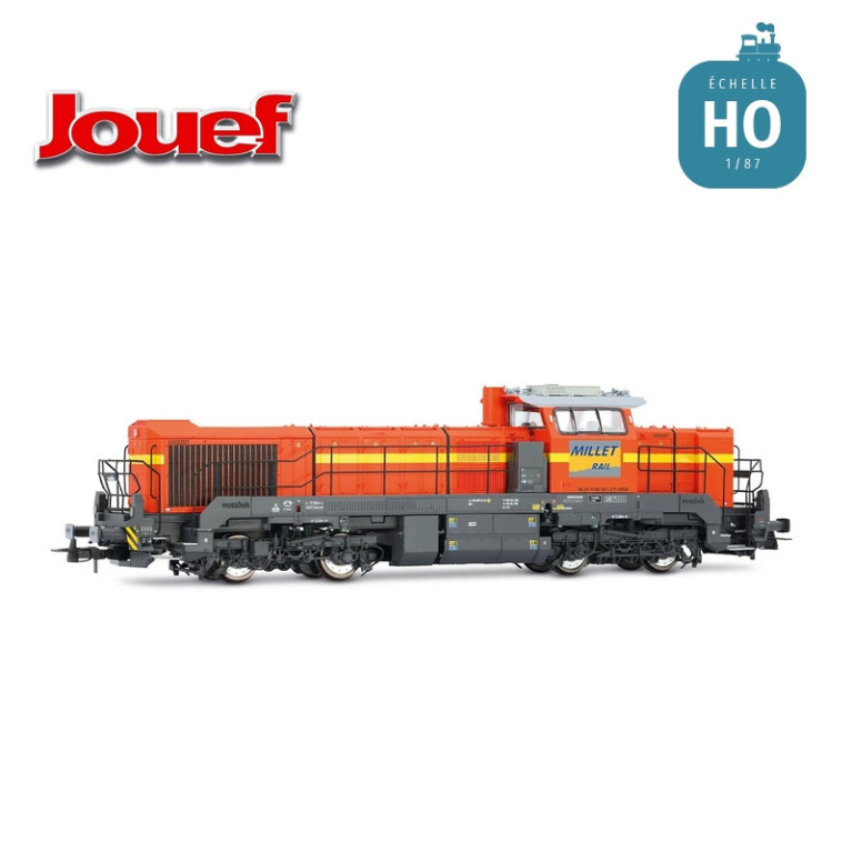 Locomotive diesel-électrique Vossloh DE18 orange/gris Millet Rail Ep VI Digital son HO Jouef HJ2472S - Maketis Locomotive diesel-électrique Vossloh DE18 orange/gris Millet Rail Ep VI Digital son HO Jouef HJ2472S - Maketis