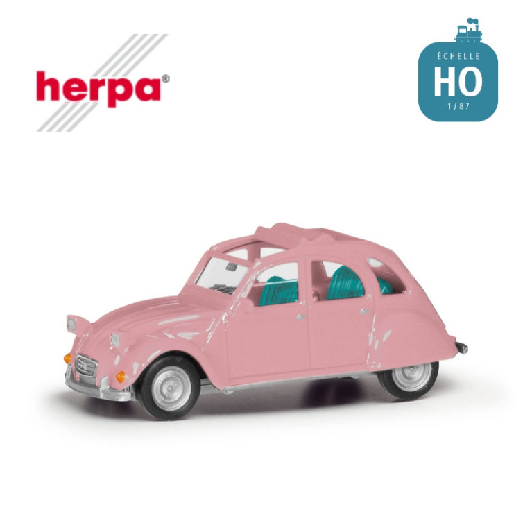 Voiture Citroën 2CV décapotable rose HO Herpa 020824-008 - Maketis Voiture Citroën 2CV décapotable rose HO Herpa 020824-008 - Maketis