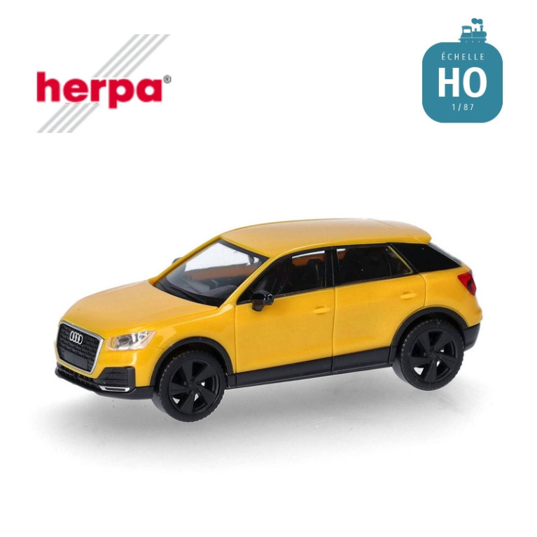 Voiture Audi Q2 jaune Vegas HO Herpa 028677-002 - Maketis