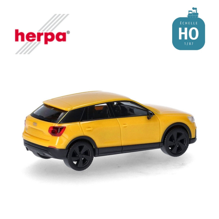Voiture Audi Q2 jaune Vegas HO Herpa 028677-002 - Maketis