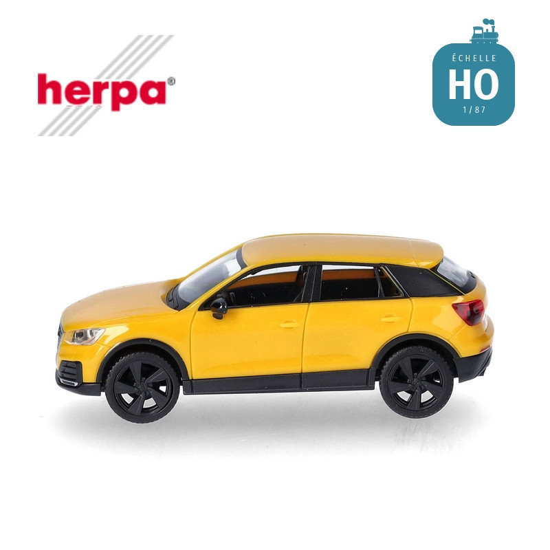 Voiture Audi Q2 jaune Vegas HO Herpa 028677-002 - Maketis