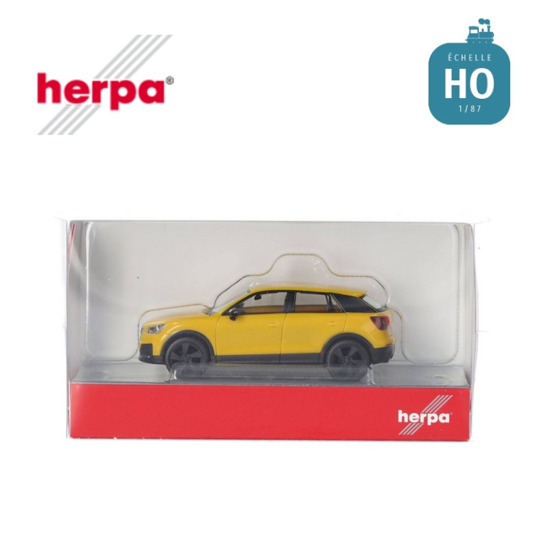 Voiture Audi Q2 jaune Vegas HO Herpa 028677-002 - Maketis