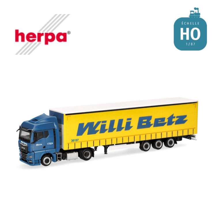 Camion semi-remorque MAN TGX GM "Willi Betz" HO Herpa 318808 - Maketis