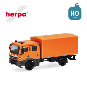 Camion multi-usages MAN TGM MzKW orange municipal HO Herpa 319300 - Maketis