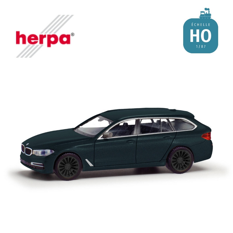 Voiture BMW 5 Touring vert oxford II HO Herpa 430708-004 - Maketis