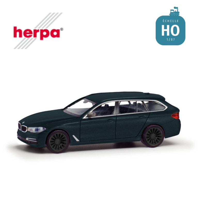 Voiture BMW 5 Touring vert oxford II HO Herpa 430708-004 - Maketis