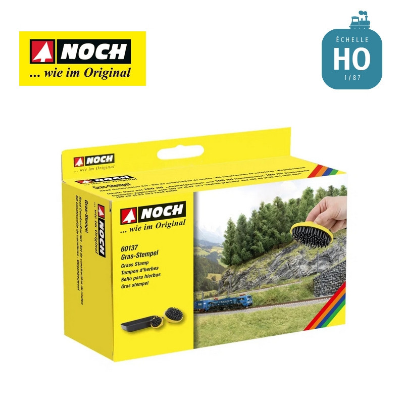 Set 2 tampons d'herbe et bac à colle Noch 60137 - Maketis